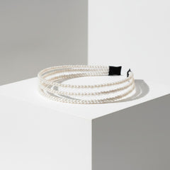 ATHENA COLLECTION - TRIPLE PEARL HEADBAND - AHB189 IVORY