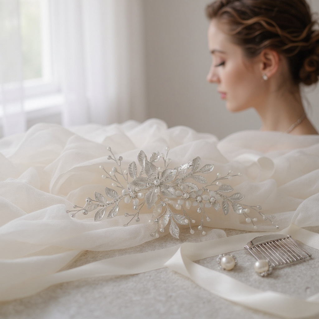 ATHENA COLLECTION - EXQUISITE CRYSTAL HEADPIECE - HC289 SILVER