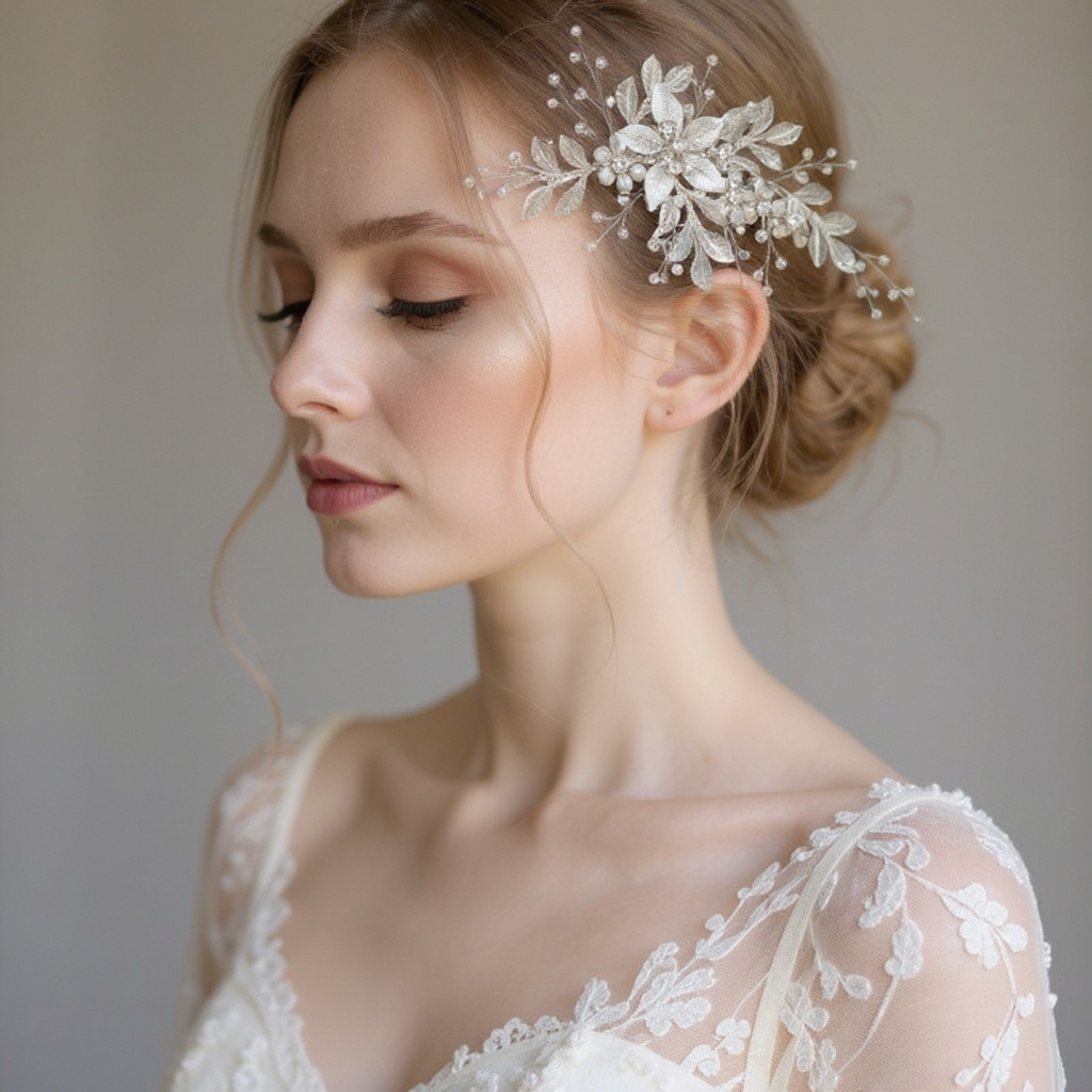 ATHENA COLLECTION - EXQUISITE CRYSTAL HEADPIECE - HC289 SILVER