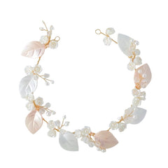 ATHENA COLLECTION - ROMANTIC PEARLESCENT HAIR VINE - GOLD HP241