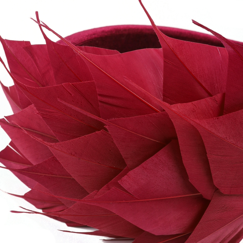 ATHENA COLLECTION - LUXE FEATHER HEADBAND - WINE