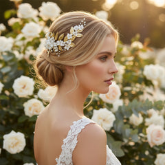 ATHENA COLLECTION -VINTAGE GLAM GOLD HAIR COMB - HC292 GOLD
