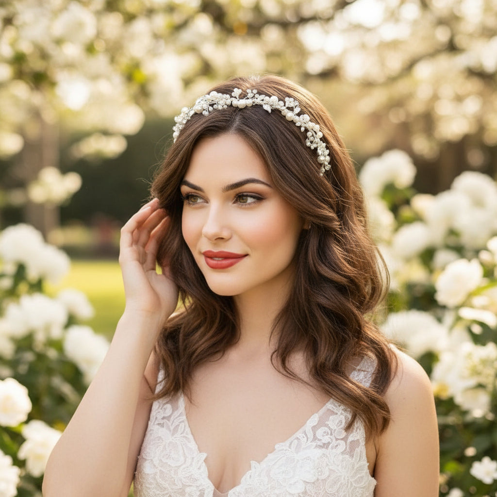 ATHENA COLLECTION - SIMPLY CHIC VINE HEADBAND - AHB194 SILVER