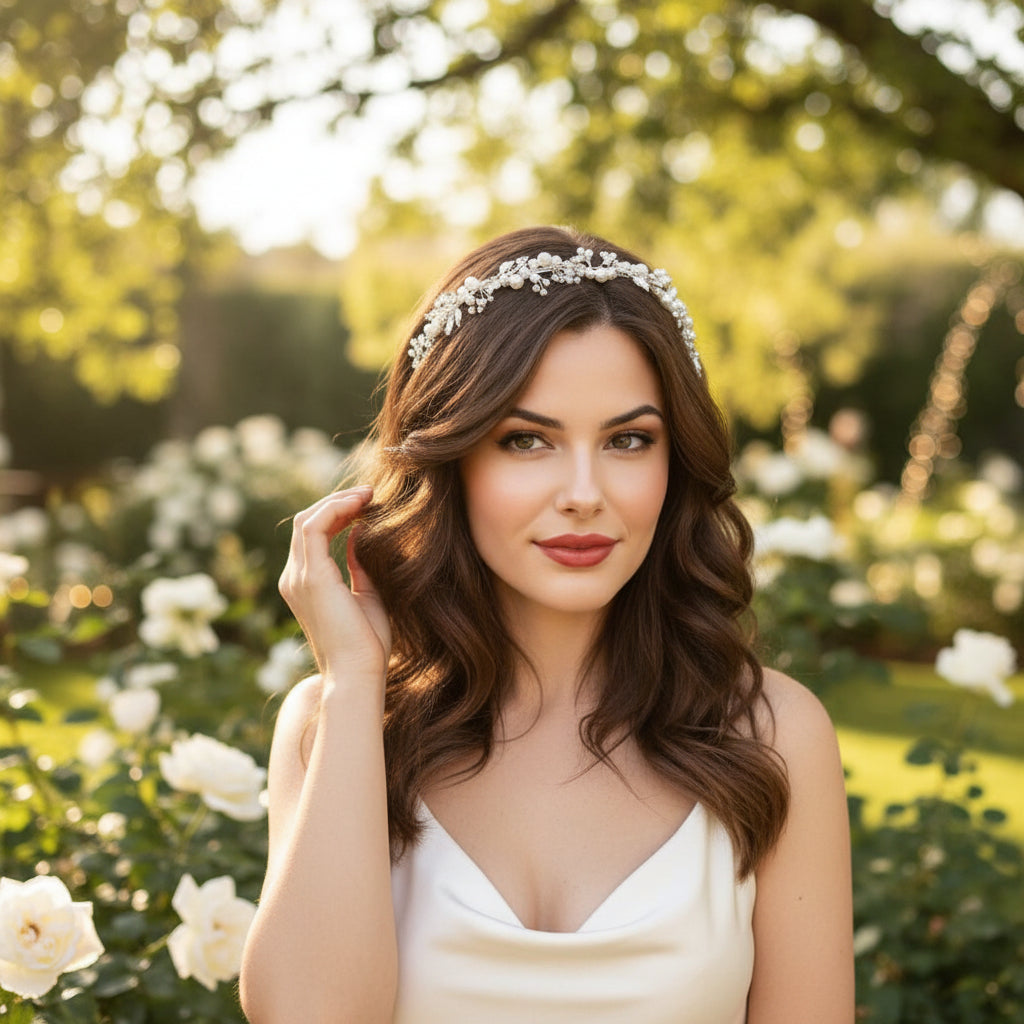 ATHENA COLLECTION - SIMPLY CHIC VINE HEADBAND - AHB194 SILVER