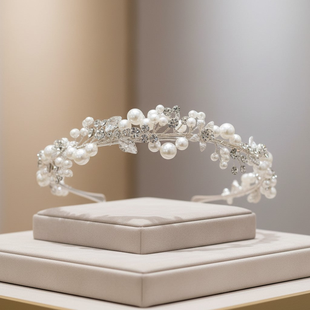 ATHENA COLLECTION - SIMPLY CHIC VINE HEADBAND - AHB194 SILVER