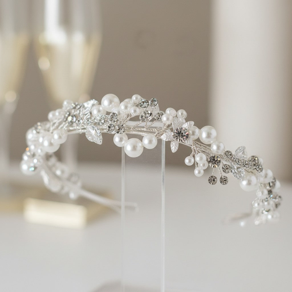 ATHENA COLLECTION - SIMPLY CHIC VINE HEADBAND - AHB194 SILVER