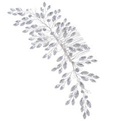 ATHENA COLLECTION - ENCHANTING CRYSTAL SPRAY HAIR COMB - HC296 SILVER