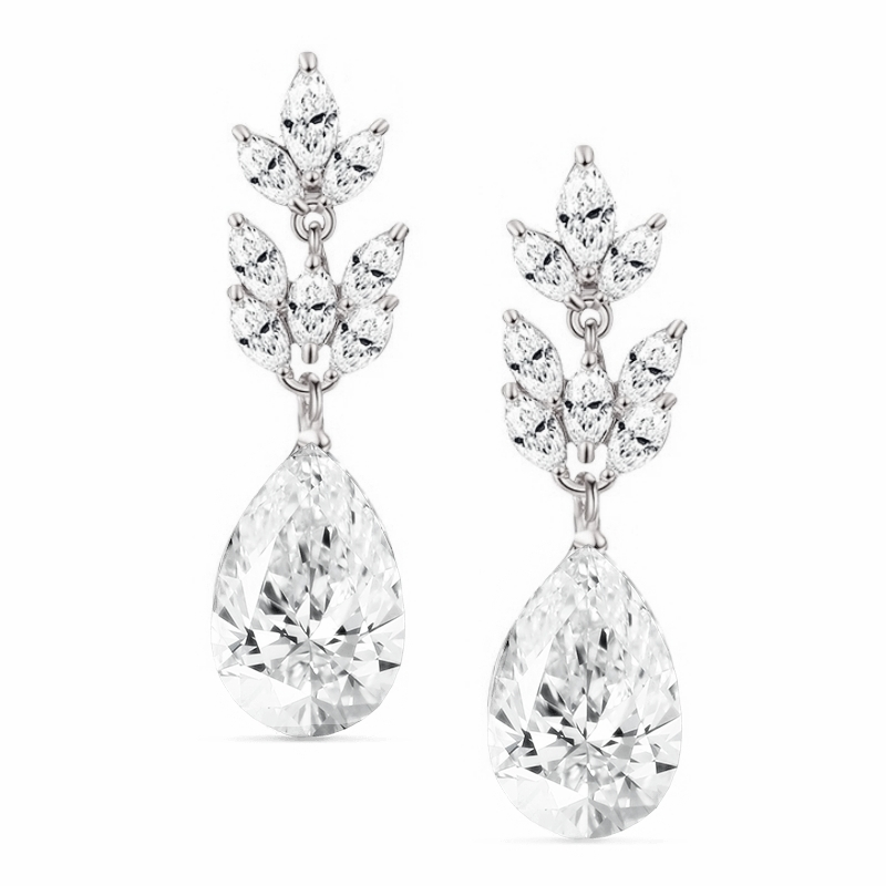 CUBIC ZIRCONIA COLLECTION - STARLET CHIC NECKLACE - SILVER - CZNK226