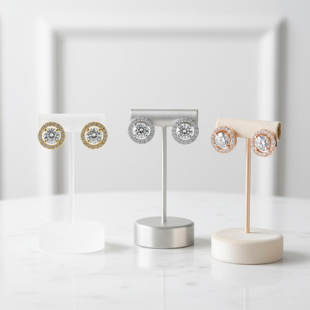 CUBIC ZIRCONIA COLLECTION - SPARKLE STUD COLLECTION