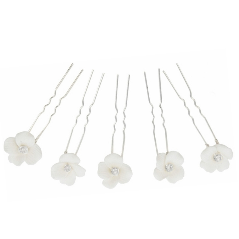 ATHENA COLLECTION - FLOWER HAIR PINS - (5 PIECES) -PIN75