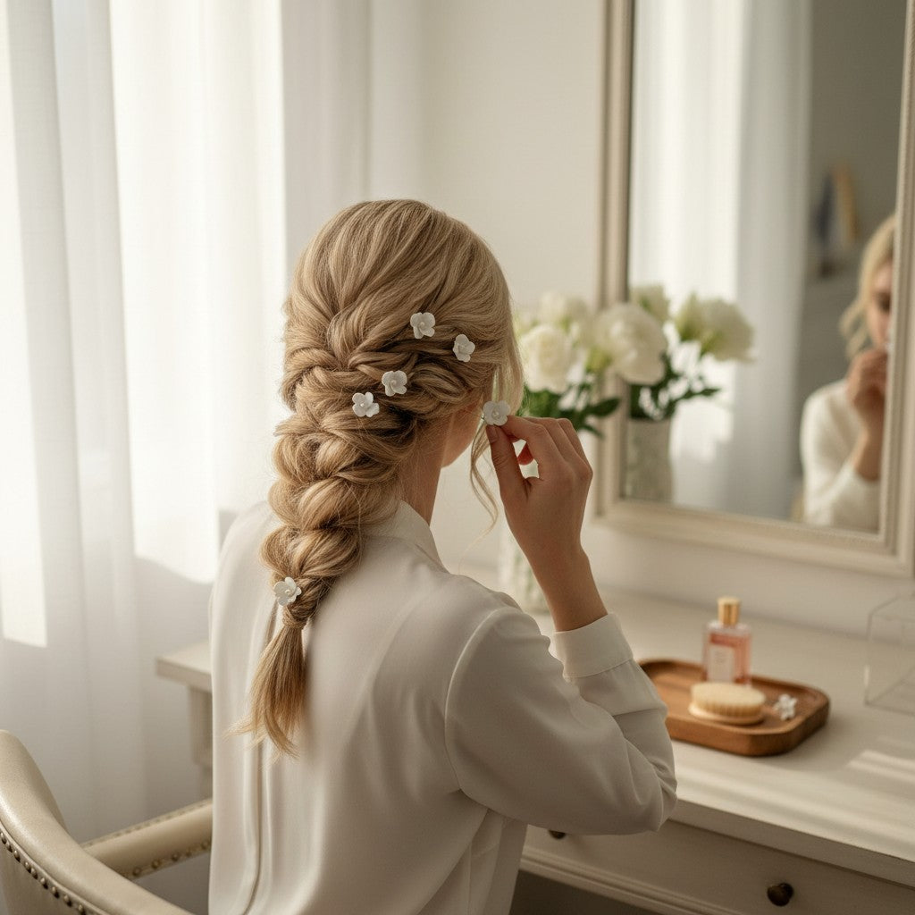 ATHENA COLLECTION - FLOWER HAIR PINS - (5 PIECES) -PIN75