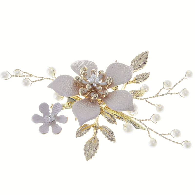 ATHENA COLLECTION - VINTAGE BLOOM HAIR CLIP - HC300 GOLD