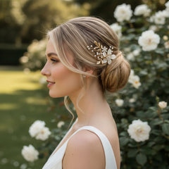 ATHENA COLLECTION - VINTAGE BLOOM HAIR CLIP - HC300 GOLD