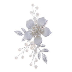 ATHENA COLLECTION - VINTAGE BLOOM HAIR CLIP - HC300 SILVER