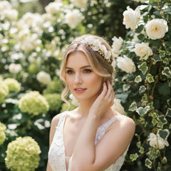 ATHENA COLLECTION - EXQUISITE ROSE HEADBAND - AHB197 GOLD