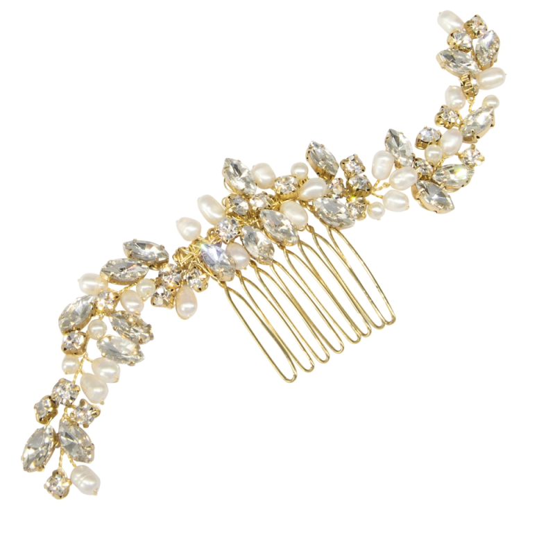 ATHENA COLLECTION - PEARL ALLURE HAIR COMB COLLECTION- HC299  - PAIR