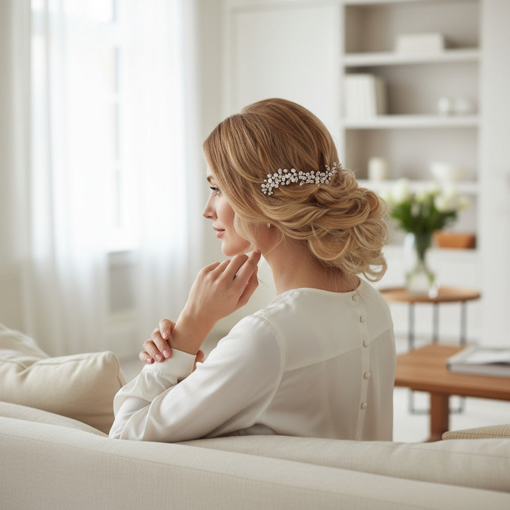 ATHENA COLLECTION - PEARL ALLURE HAIR COMB COLLECTION- HC299  - PAIR