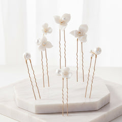 ATHENA COLLECTION - TREASURED PEARL HAIR PINS - PIN77 GOLD
