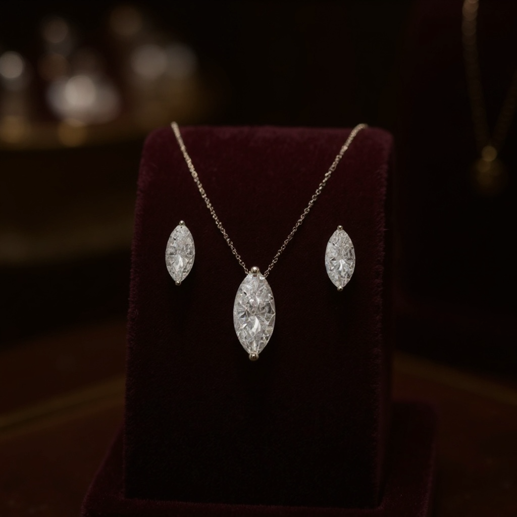 CUBIC ZIRCONIA COLLECTION - CRYSTAL GEM NECKLACE - SILVER CZNK242 SILVER