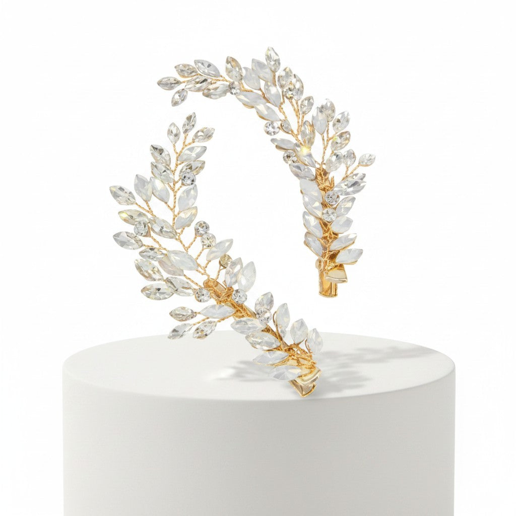 ATHENA COLLECTION - RADIANCE HAIR CLIPS 757- (PAIR) - GOLD
