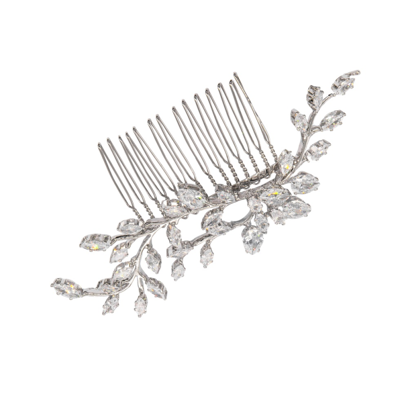 CUBIC ZIRCONIA COLLECTION - SPARKLE VINE COMB - HC244