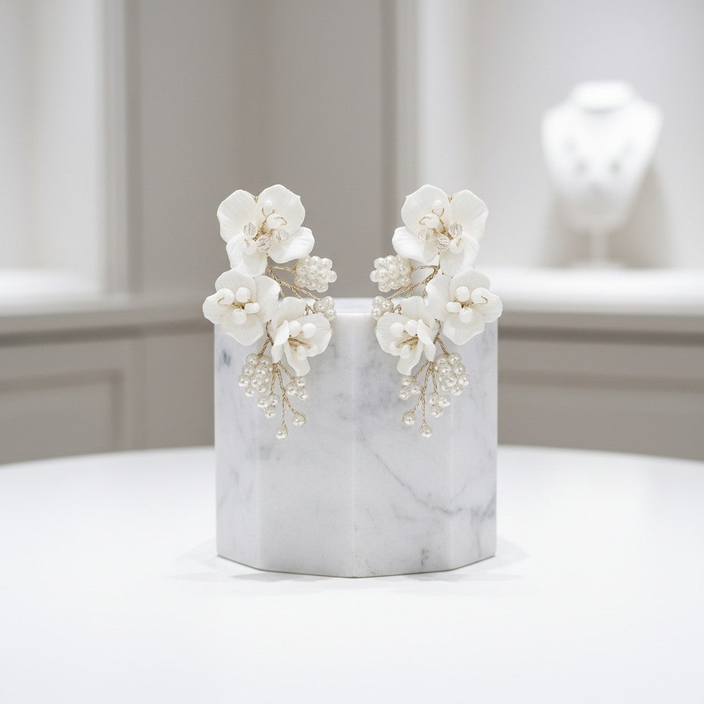 ATHENA COLLECTION - PEARLS OF SPLENDOUR EARRINGS - CZER640