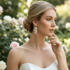ATHENA COLLECTION - DIVINE LEAF EARRINGS - CZER641