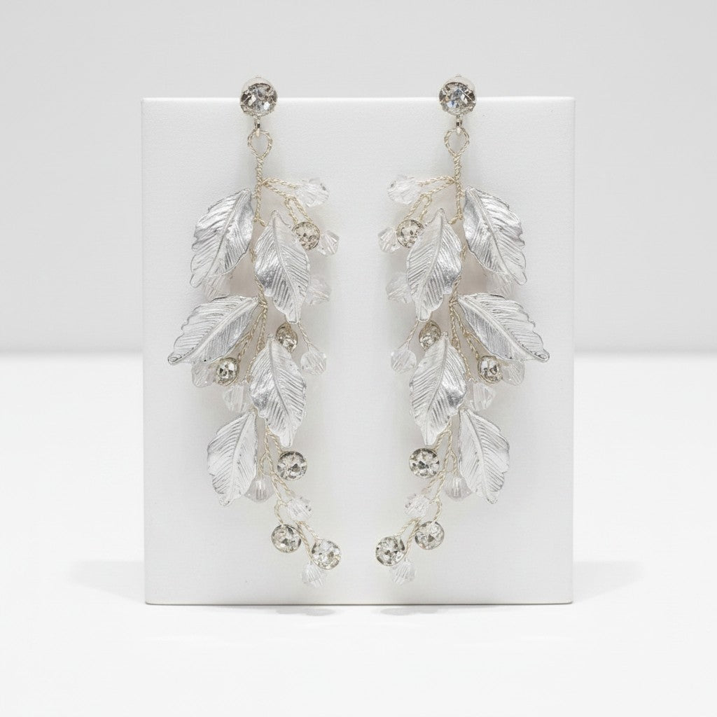 ATHENA COLLECTION - DIVINE LEAF EARRINGS - CZER641