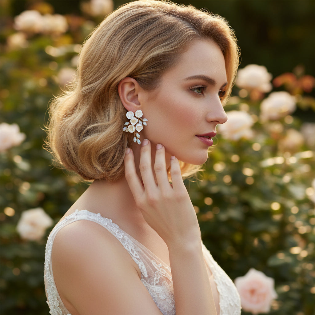ATHENA COLLECTION - STARLET ELEGANCE EARRINGS - CZER642 CLEAR CRYSTAL
