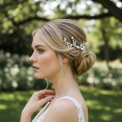 ATHENA COLLECTION - GLAM HAIR PIN COLLECTION - PIN 57  SILVER