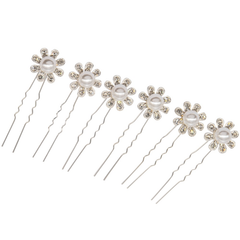 ATHENA COLLECTION - CRYSTAL FLOWER HAIR PINS - PIN 58