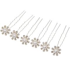 ATHENA COLLECTION - CRYSTAL FLOWER HAIR PINS - PIN 58