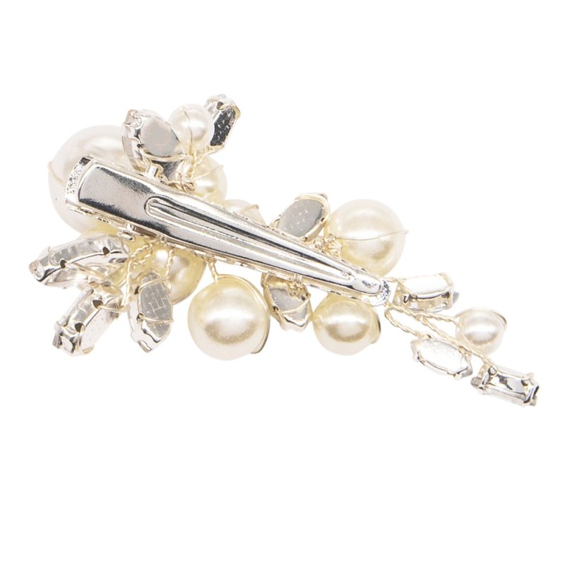 ATHENA COLLECTION - CHIC PEARL HAIR CLIP - CLIP 766 SILVER