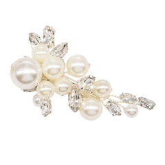 ATHENA COLLECTION - CHIC PEARL HAIR CLIP - CLIP 766 SILVER
