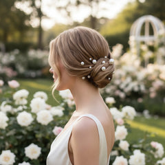 ATHENA COLLECTION - GLAM PEARL PIN COLLECTION - PIN61 SILVER