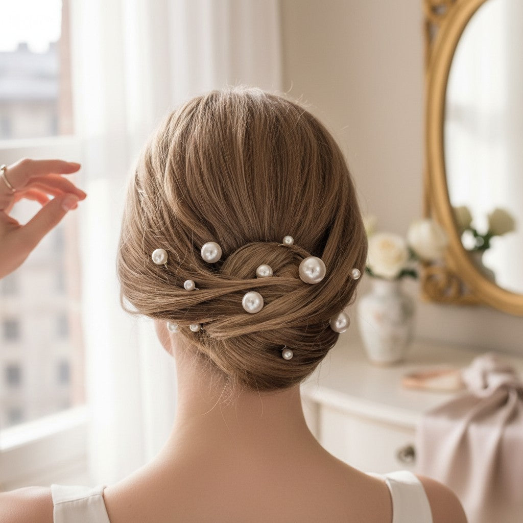 ATHENA COLLECTION - GLAM PEARL PIN COLLECTION - PIN61 GOLD