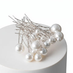 ATHENA COLLECTION - GLAM PEARL PIN COLLECTION - PIN61 SILVER