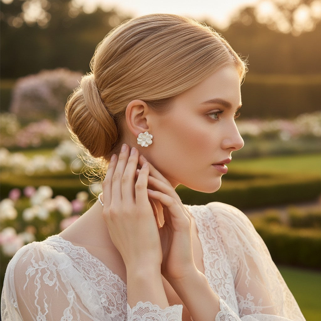 ATHENA COLLECTION - LUSH FLORAL EARRINGS - CZER644