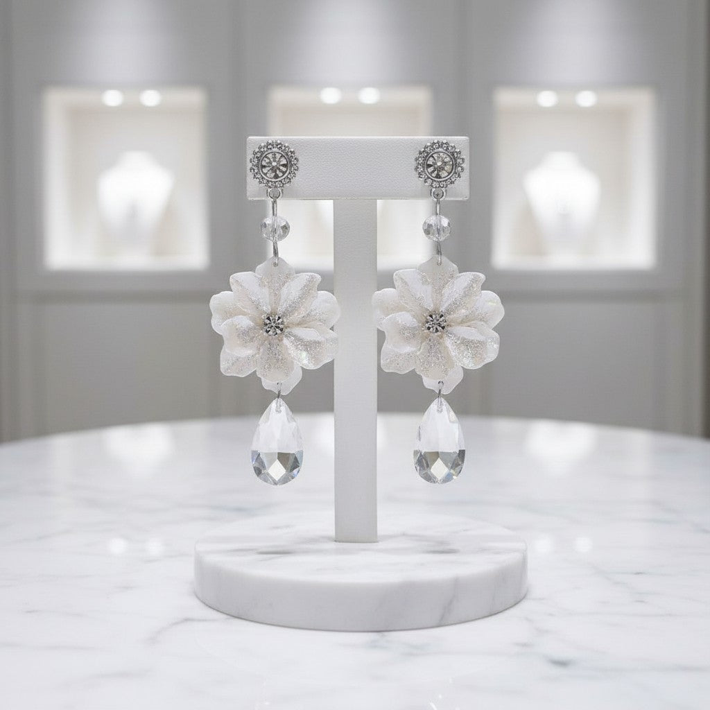 ATHENA COLLECTION - RADIANCE FLOWER EARRINGS - CZER646