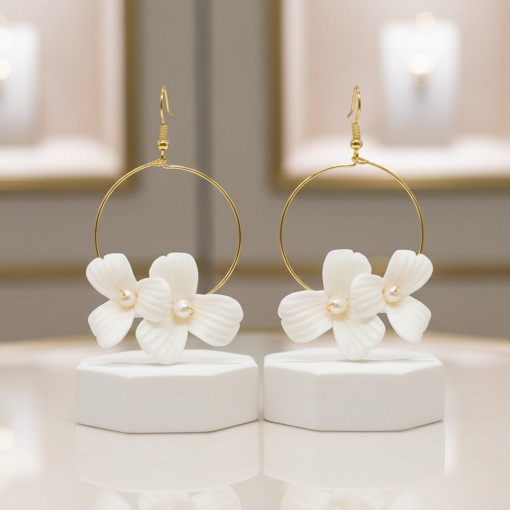 ATHENA COLLECTION - DAINTY DIVINE EARRINGS - CZER650 GOLD