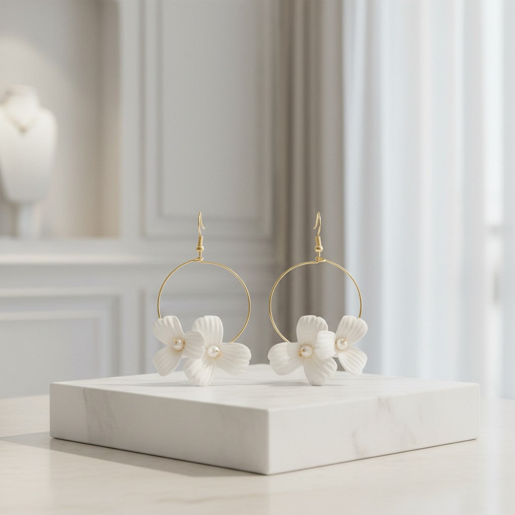 ATHENA COLLECTION - DAINTY DIVINE EARRINGS - CZER650 GOLD