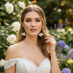 ATHENA COLLECTION - DAINTY DIVINE EARRINGS - CZER650 GOLD