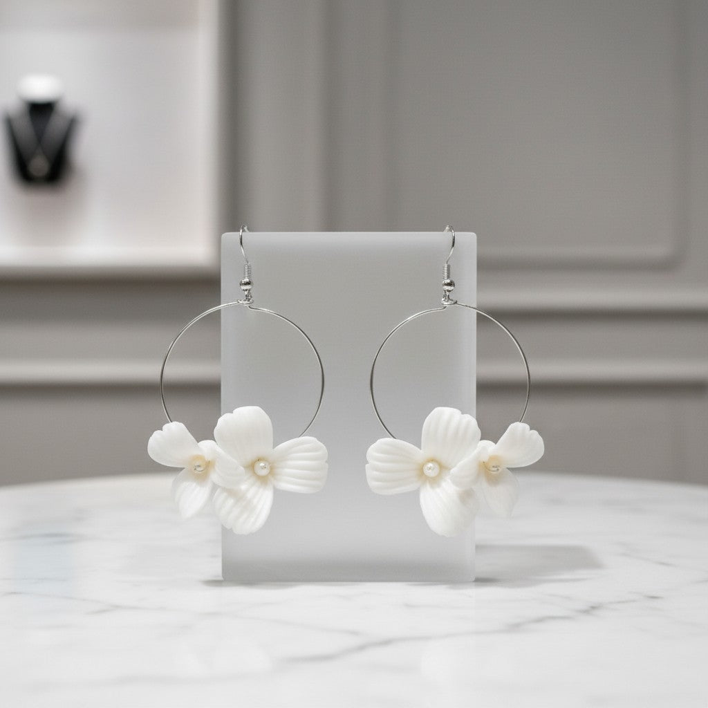 ATHENA COLLECTION - DAINTY DIVINE EARRINGS - CZER650 SILVER