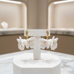 ATHENA COLLECTION - DECADENT FLOWER EARRINGS - CZER652 GOLD