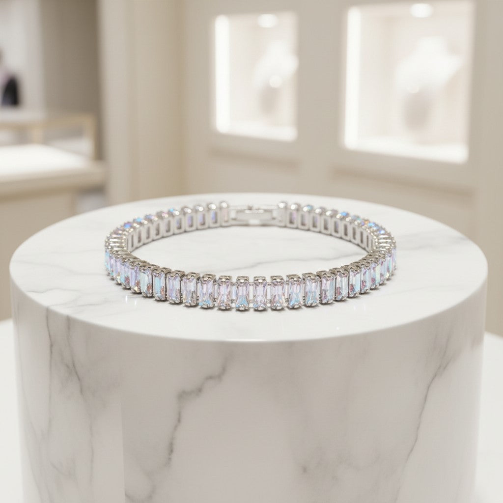 CUBIC ZIRCONIA COLLECTION - EXQUISITE SPARKLE BRACELET - BR124 AB