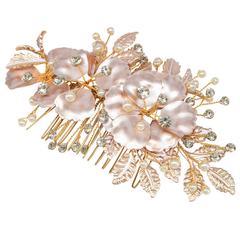 ATHENA COLLECTION - PINK BLUSH HAIR COMB - HC248