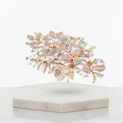 ATHENA COLLECTION - PINK BLUSH HAIR COMB - HC248