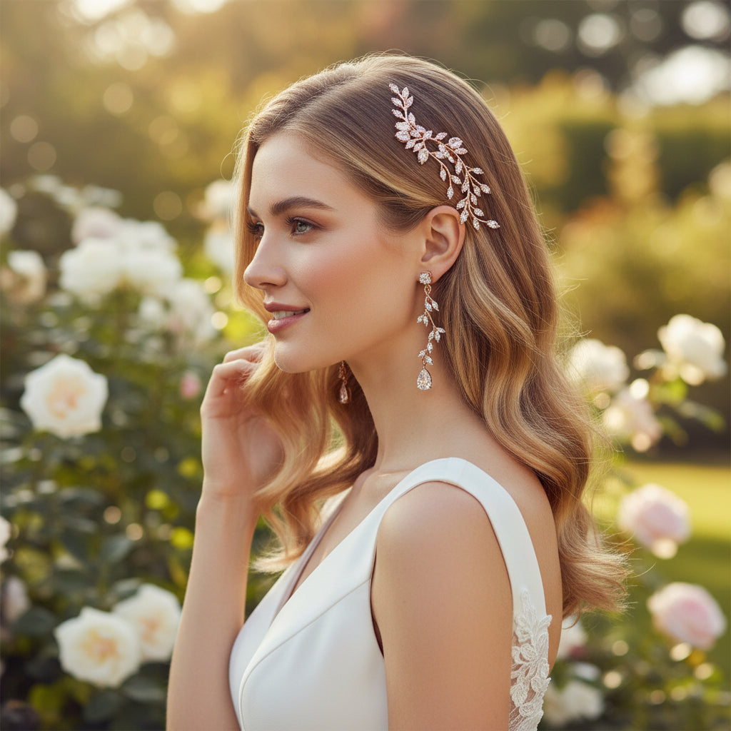CUBIC ZIRCONIA COLLECTION - CAPTIVATING VINE SET - ROSE GOLD