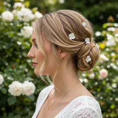 ATHENA COLLECTION - CHIC FLOWER HAIR PINS - (6 PIECES) -PIN63 GOLD