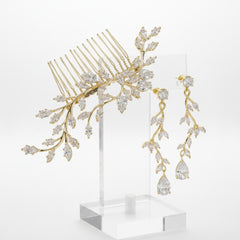 CUBIC ZIRCONIA COLLECTION - CAPTIVATING VINE SET - GOLD